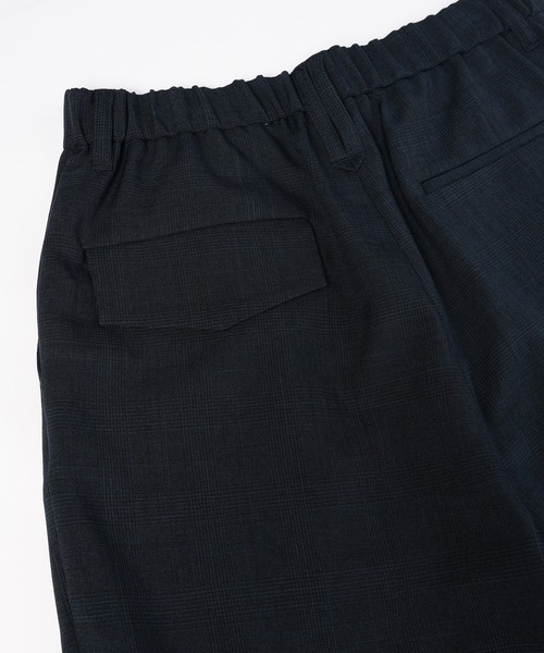 CULLNI（クルニ）の「Glen Check 3Tuck Semi Wide Pants（スラックス・メンズ・ブラウン/ネイビー・2/1/0）」の12枚目の写真