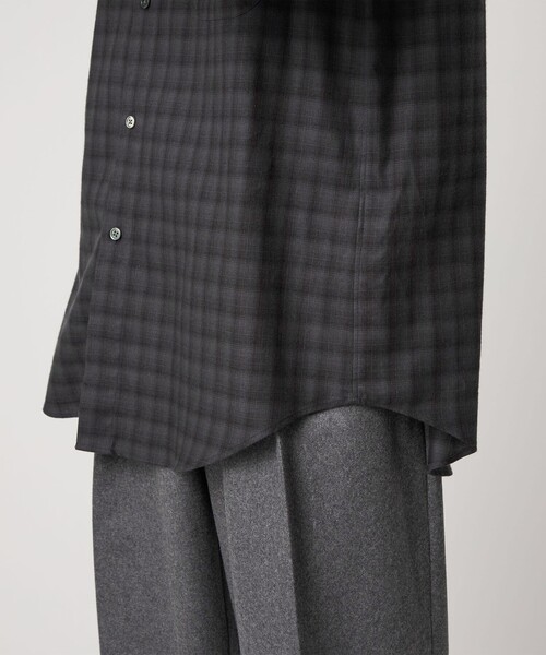 Steven Alan＞ ネル オンブレー チェック レギュラーカラー シャツ