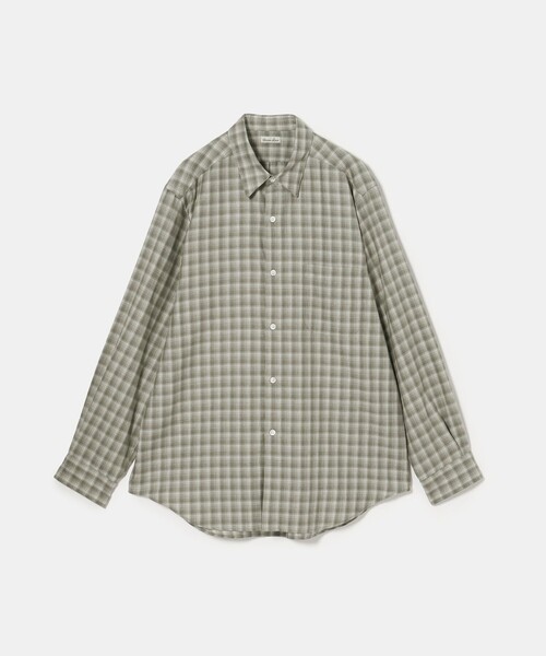 Steven Alan＞ ネル オンブレー チェック レギュラーカラー