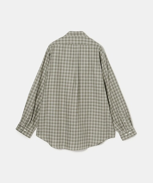 Steven Alan＞ ネル オンブレー チェック レギュラーカラー