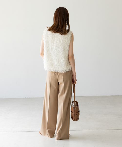 未使用品です！NOBLE 【洗える】フェザーヤーンタンクトッププルオーバー 2025SS】Noble【洗える】フェザーヤーンタンクトッププル