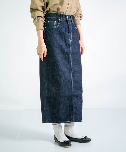 D.M.G.（ドミンゴ）の「[D.M.G. / ディーエムジー] 12.5ozデニム タイトスカート（デニムスカート・レディース・ワンウォッシュ・M/S）」の3枚目の写真