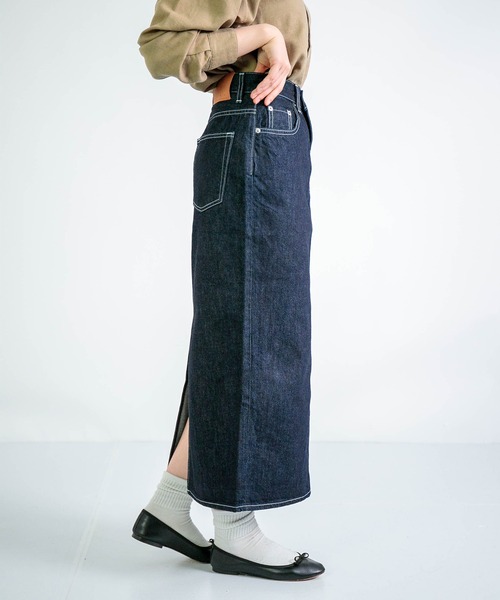 D.M.G.（ドミンゴ）の「[D.M.G. / ディーエムジー] 12.5ozデニム タイトスカート（デニムスカート・レディース・ワンウォッシュ・M/S）」の8枚目の写真