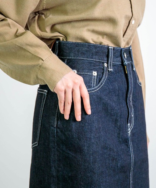 D.M.G.（ドミンゴ）の「[D.M.G. / ディーエムジー] 12.5ozデニム タイトスカート（デニムスカート・レディース・ワンウォッシュ・M/S）」の12枚目の写真