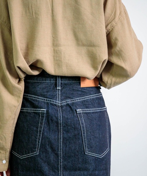 D.M.G.（ドミンゴ）の「[D.M.G. / ディーエムジー] 12.5ozデニム タイトスカート（デニムスカート・レディース・ワンウォッシュ・M/S）」の13枚目の写真