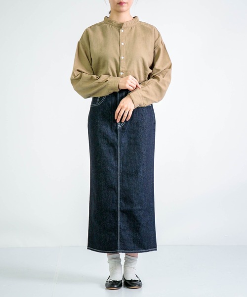 D.M.G.（ドミンゴ）の「[D.M.G. / ディーエムジー] 12.5ozデニム タイトスカート（デニムスカート・レディース・ワンウォッシュ・M/S）」の4枚目の写真