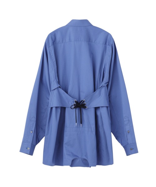 JOHN LAWRENCE SULLIVAN（ジョンローレンスサリバン）の「COTTON SATIN CORSET JUMP SUIT SHIRT（シャツ/ブラウス・レディース・ホワイト・SMALL/MEDIUM）」の2枚目の写真