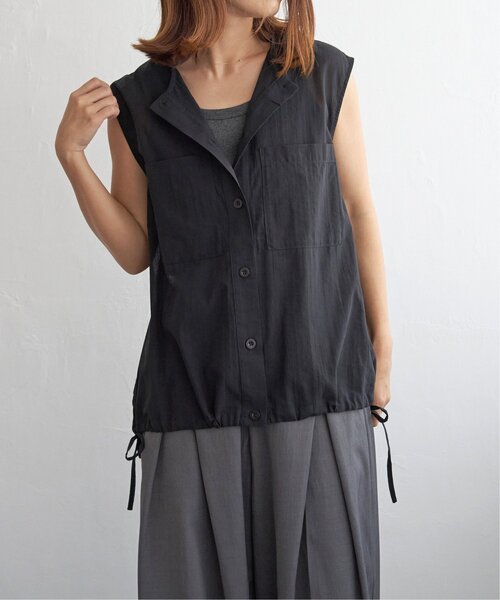 セール】ノースリーブノーカラーシャツ（シャツ/ブラウス