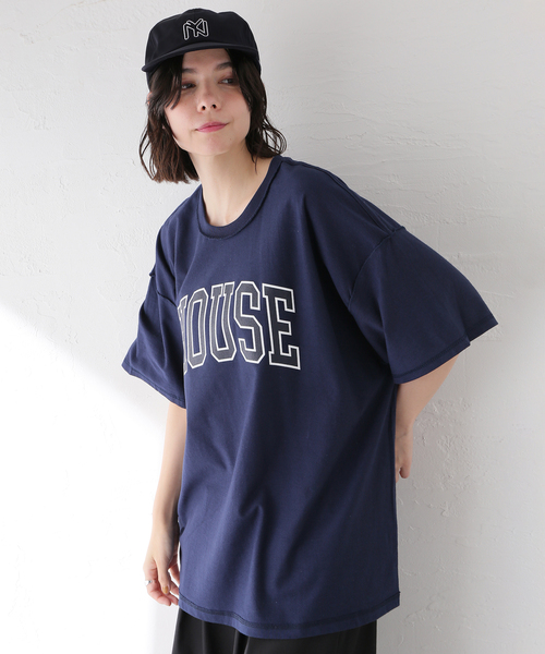 is-ness（イズネス）の「ISNESS MUSIC / イズネス ミュージック HOUSE T-SHIRT（Tシャツ/カットソー・メンズ・ネイビー/ホワイト/グリーン・FREE）」の5枚目の写真