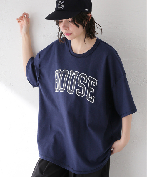 is-ness（イズネス）の「ISNESS MUSIC / イズネス ミュージック HOUSE T-SHIRT（Tシャツ/カットソー・メンズ・ネイビー/ホワイト/グリーン・FREE）」の7枚目の写真