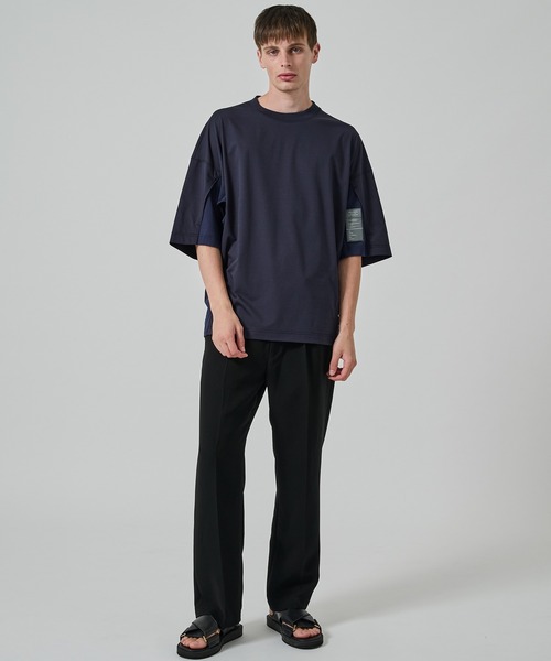 N.HOOLYWOOD(N.ハリウッド)の「【N.HOOLYWOOD】別注 9255-CS60-018 切り替えT-SHIRT(Tシャツ/カットソー・メンズ・ブラック/ベージュ/ネイビー・36/38)」の16枚目の写真