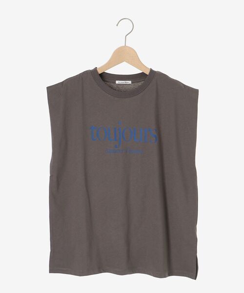 le.coeur blanc(ルクールブラン)の「toujoursロゴプリントフレンチTシャツ(Tシャツ/カットソー・レディース・ブラック系その他/ブルー系その他2/ピンク系その他2・38)」の4枚目の写真