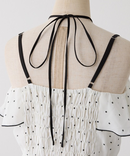 ホルターネックフリルキャミワンピース（ワンピース）｜one after