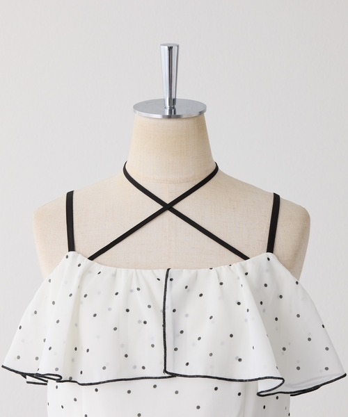 ホルターネックフリルキャミワンピース（ワンピース）｜one after