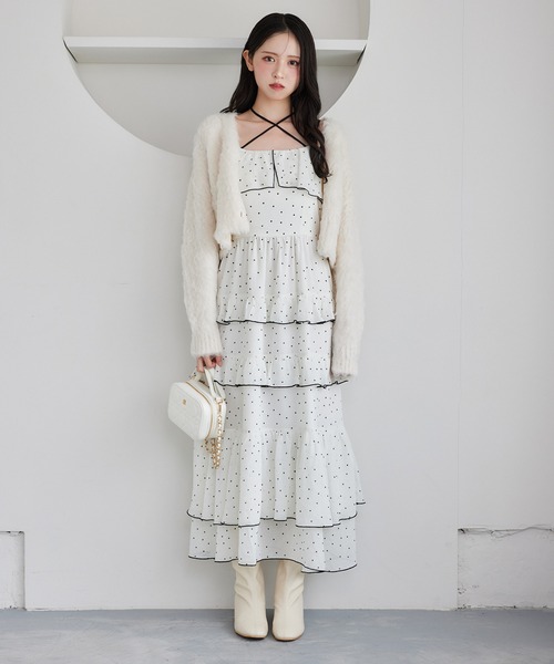 ホルターネックフリルキャミワンピース（ワンピース）｜one after