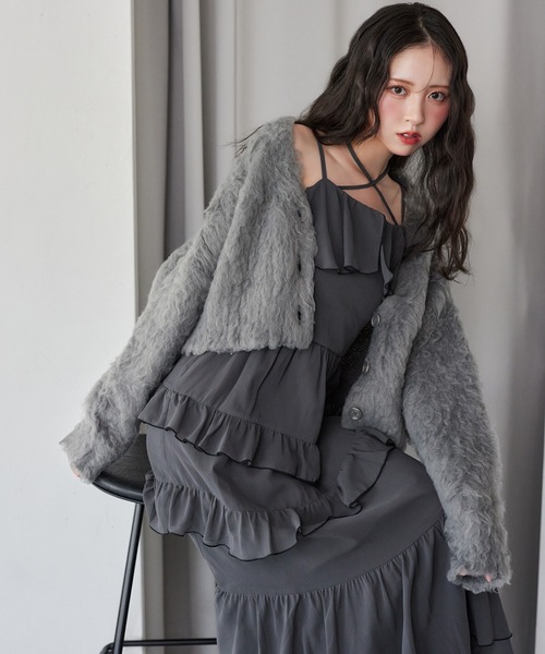 ホルターネックフリルキャミワンピース（ワンピース）｜one after