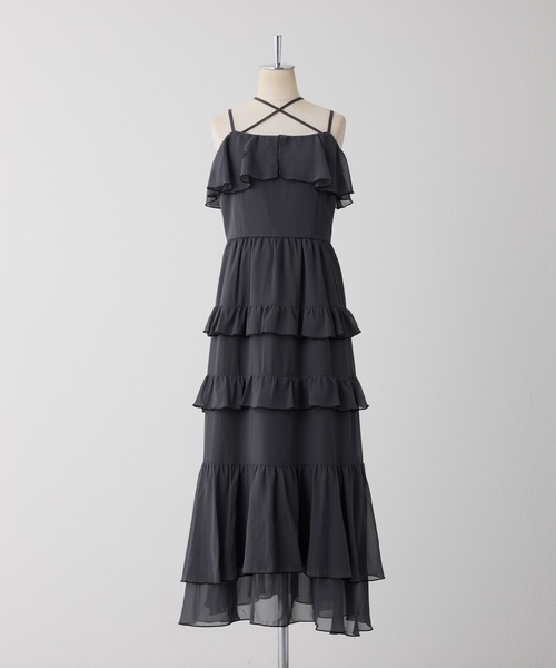 ホルターネックフリルキャミワンピース（ワンピース）｜one after