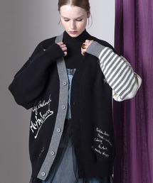 ALUA AILA／アウラアイラ　レイヤードドレープカーディガン ALUA AILA／アウラアイラ レイヤードドレープカーディガン