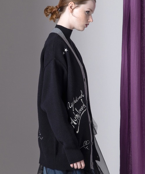 メッセージロゴカーディガン（カーディガン/ボレロ）｜AULA AILA