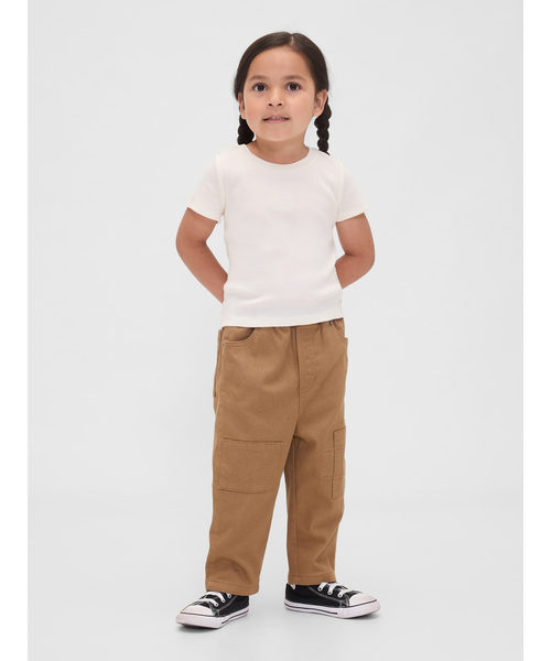GAP（ギャップ）の「バレルパンツ (幼児・ベビー)（チノパンツ・キッズ・ブラウン/カーキ・70cm/80ｃｍ/90cm/95cm/100cm/105cm/110cm）」の3枚目の写真