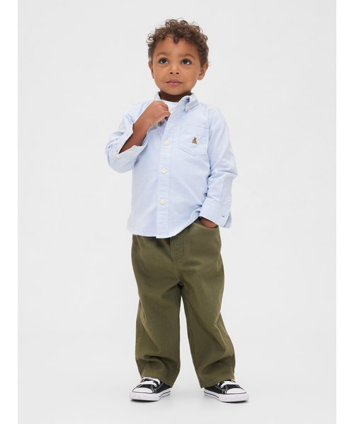 GAP（ギャップ）の「バレルパンツ (幼児・ベビー)（チノパンツ・キッズ・ブラウン/カーキ・70cm/80ｃｍ/90cm/95cm/100cm/105cm/110cm）」の4枚目の写真