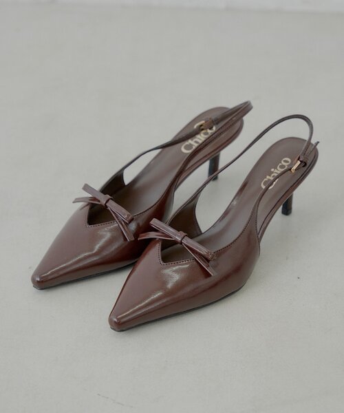 バックストラップリボンヒールミュール（パンプス）｜Chico（チコ）の