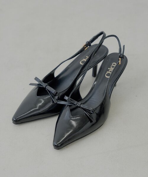 バックストラップリボンヒールミュール（パンプス）｜Chico（チコ）の