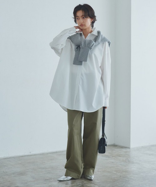 RASW(ラス)の「2レングスオーバーシャツ(シャツ/ブラウス・レディース・ブルー系その他/オフホワイト・M/M-Long)」の3枚目の写真