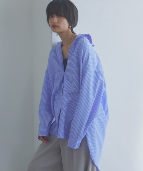 RASW(ラス)の「2レングスオーバーシャツ(シャツ/ブラウス・レディース・ブルー系その他/オフホワイト・M/M-Long)」の13枚目の写真