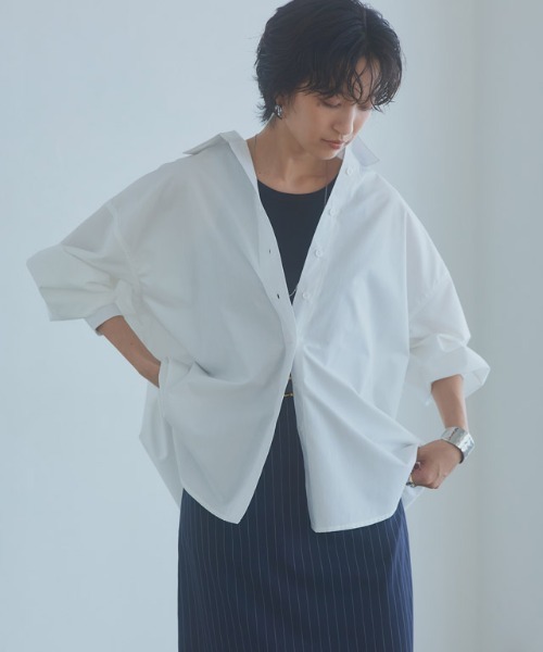 RASW(ラス)の「2レングスオーバーシャツ(シャツ/ブラウス・レディース・ブルー系その他/オフホワイト・M/M-Long)」の16枚目の写真