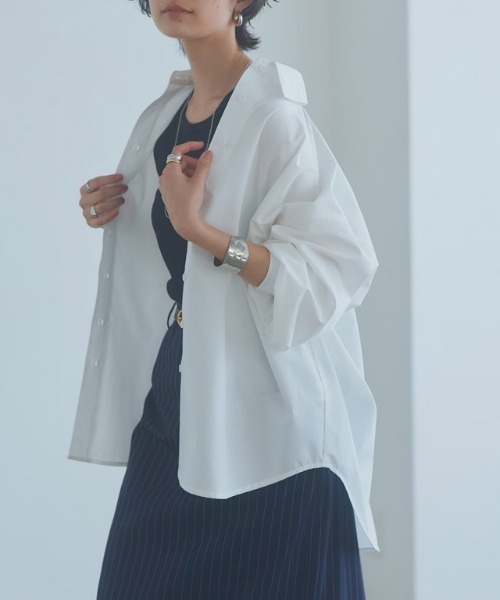 RASW(ラス)の「2レングスオーバーシャツ(シャツ/ブラウス・レディース・ブルー系その他/オフホワイト・M/M-Long)」の17枚目の写真