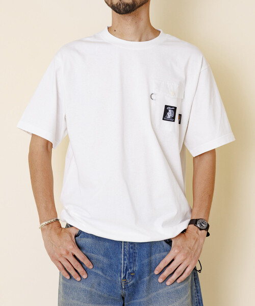 COBMASTER（コブマスター）の「Cobmaster/コブマスター FSSP ｺﾌﾞﾎﾟｹｯﾄTEE（Tシャツ/カットソー・メンズ・ブラック/オフホワイト・MEDIUM/LARGE）」の15枚目の写真