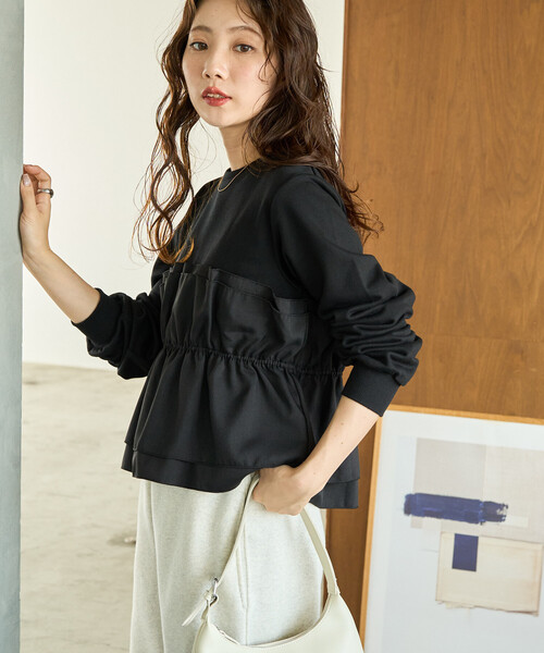 限定展開 ビスチェ レイヤード 裏毛 スウェット プルオーバー