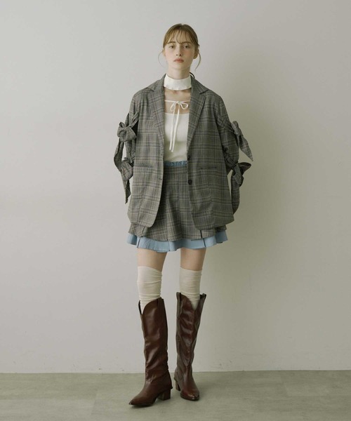 VIOLETTA(ヴィオレッタ)の「【HEIREN】レイヤードプリーツミニスカート(スカート・レディース・ブラウン/チェック・S/M)」の16枚目の写真