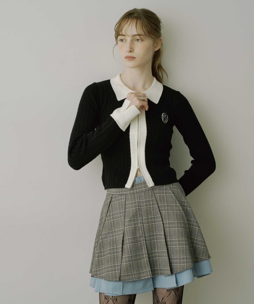 VIOLETTA(ヴィオレッタ)の「【HEIREN】レイヤードプリーツミニスカート(スカート・レディース・ブラウン/チェック・S/M)」の10枚目の写真