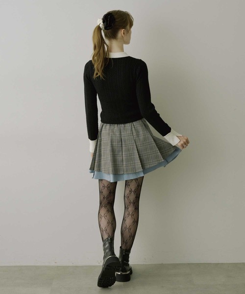 VIOLETTA(ヴィオレッタ)の「【HEIREN】レイヤードプリーツミニスカート(スカート・レディース・ブラウン/チェック・S/M)」の11枚目の写真