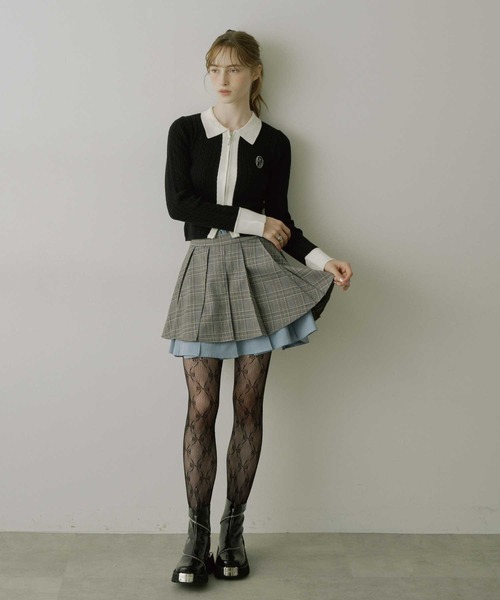 VIOLETTA(ヴィオレッタ)の「【HEIREN】レイヤードプリーツミニスカート(スカート・レディース・ブラウン/チェック・S/M)」の12枚目の写真