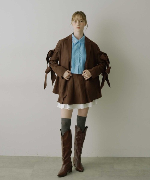 VIOLETTA(ヴィオレッタ)の「【HEIREN】レイヤードプリーツミニスカート(スカート・レディース・ブラウン/チェック・S/M)」の8枚目の写真