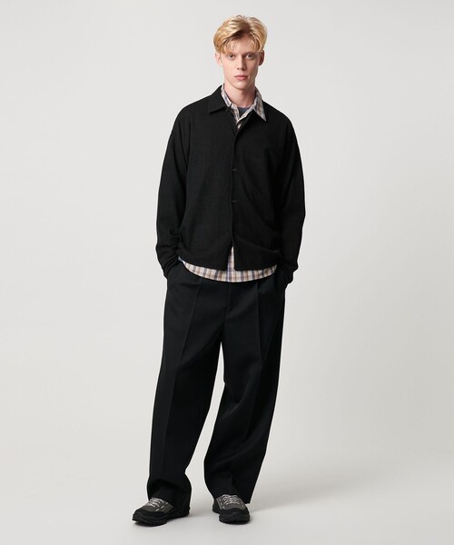 BEAUTY&YOUTH UNITED ARROWS(ビューティーアンドユースユナイテッドアローズ)の「エア ミラノ ニット シャツ 抗菌防臭(カーディガン/ボレロ・メンズ・モカ/ブラック・XL/M/S/L)」の4枚目の写真