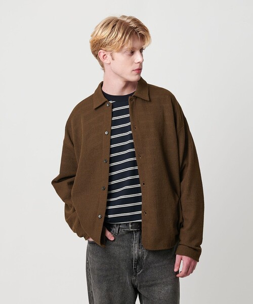BEAUTY&YOUTH UNITED ARROWS(ビューティーアンドユースユナイテッドアローズ)の「エア ミラノ ニット シャツ 抗菌防臭(カーディガン/ボレロ・メンズ・モカ/ブラック・XL/M/S/L)」の8枚目の写真