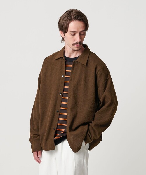 BEAUTY&YOUTH UNITED ARROWS(ビューティーアンドユースユナイテッドアローズ)の「エア ミラノ ニット シャツ 抗菌防臭(カーディガン/ボレロ・メンズ・モカ/ブラック・XL/M/S/L)」の9枚目の写真