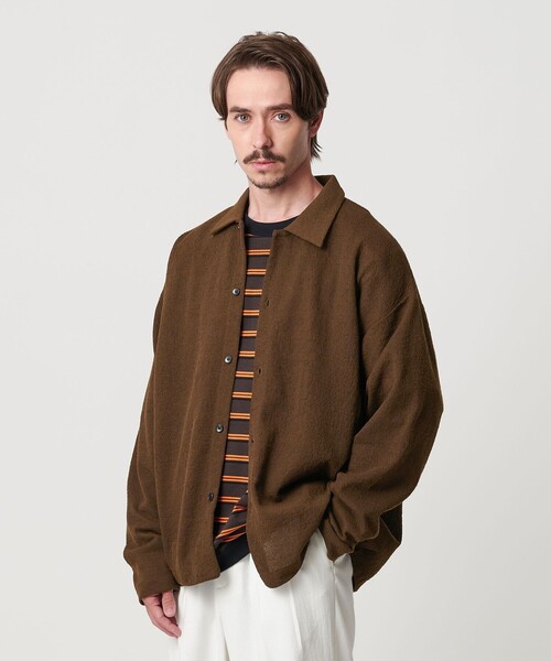 BEAUTY&YOUTH UNITED ARROWS(ビューティーアンドユースユナイテッドアローズ)の「エア ミラノ ニット シャツ 抗菌防臭(カーディガン/ボレロ・メンズ・モカ/ブラック・XL/M/S/L)」の10枚目の写真
