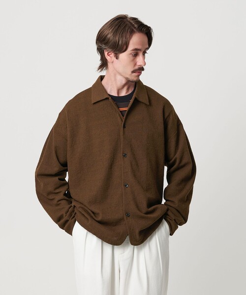 BEAUTY&YOUTH UNITED ARROWS(ビューティーアンドユースユナイテッドアローズ)の「エア ミラノ ニット シャツ 抗菌防臭(カーディガン/ボレロ・メンズ・モカ/ブラック・XL/M/S/L)」の11枚目の写真