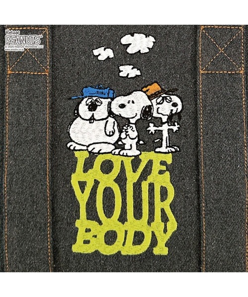 Vintage PEANUTS（ビンテージピーナッツ）の「ルートート / IP.デリ.シシュウ.Peanuts-0M（トートバッグ・レディース・サックスブルー/グレー/ネイビー・FREE）」の6枚目の写真