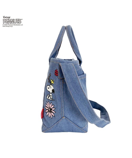 Vintage PEANUTS（ビンテージピーナッツ）の「ルートート / IP.デリ.シシュウ.Peanuts-0M（トートバッグ・レディース・サックスブルー/グレー/ネイビー・FREE）」の10枚目の写真