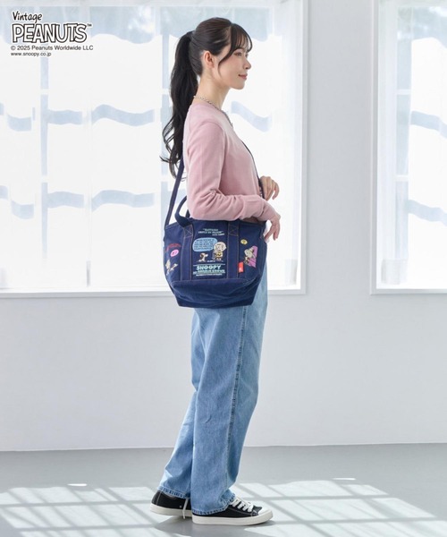 Vintage PEANUTS（ビンテージピーナッツ）の「ルートート / IP.デリ.シシュウ.Peanuts-0M（トートバッグ・レディース・サックスブルー/グレー/ネイビー・FREE）」の21枚目の写真