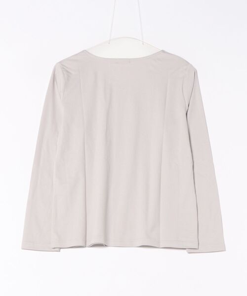 Honeys（ハニーズ）の「きれいめクルーネックＴ（Tシャツ/カットソー・レディース・ネイビー/ホワイト/グレイッシュベージュ/ブラック・3L/L/LL/M/S）」の14枚目の写真