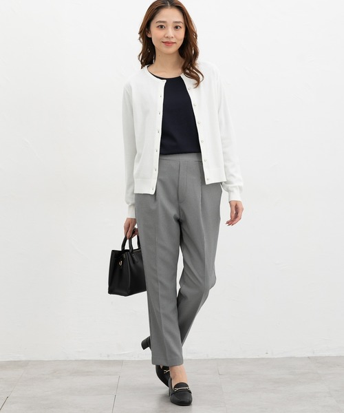 Honeys（ハニーズ）の「きれいめクルーネックＴ（Tシャツ/カットソー・レディース・ネイビー/ホワイト/グレイッシュベージュ/ブラック・3L/L/LL/M/S）」の20枚目の写真