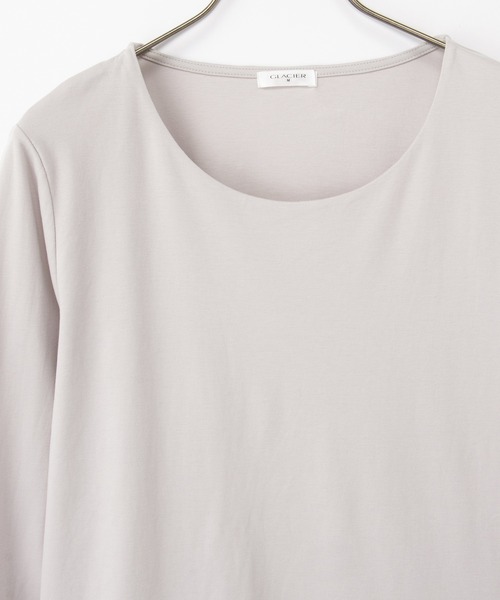 Honeys（ハニーズ）の「きれいめクルーネックＴ（Tシャツ/カットソー・レディース・ネイビー/ホワイト/グレイッシュベージュ/ブラック・3L/L/LL/M/S）」の7枚目の写真