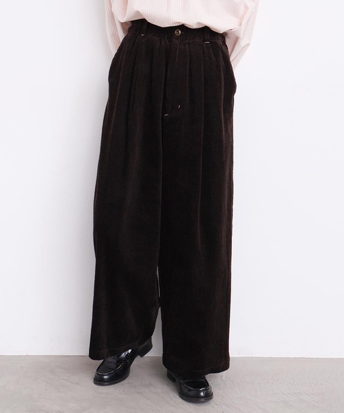 l'atelier du savon（アトリエドサボン）の「6Wコーデュロイ　ちょいまるパンツ（その他パンツ・レディース・アイボリー/サックスブルー/ダークブラウン・FREE）」の3枚目の写真